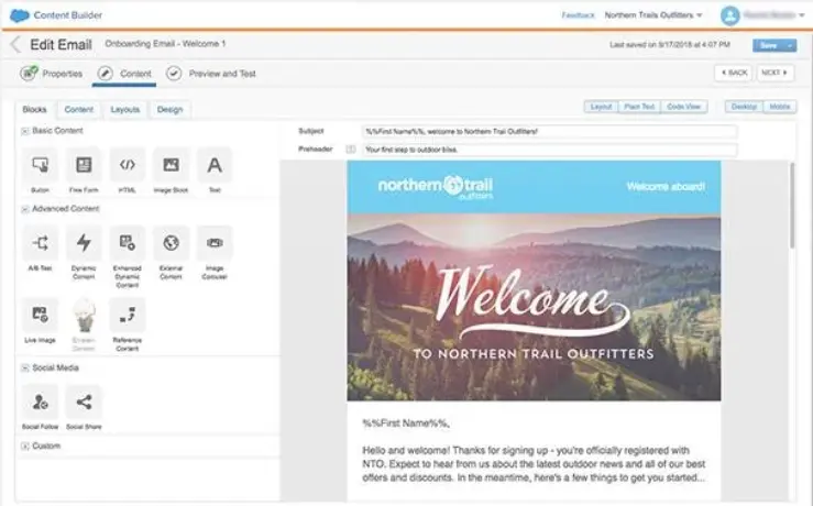 Features of Salesforce Marketing Cloud