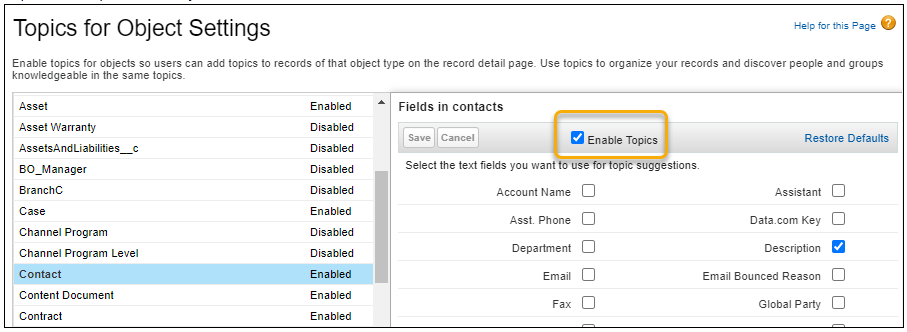 Interest Tags, Topics
