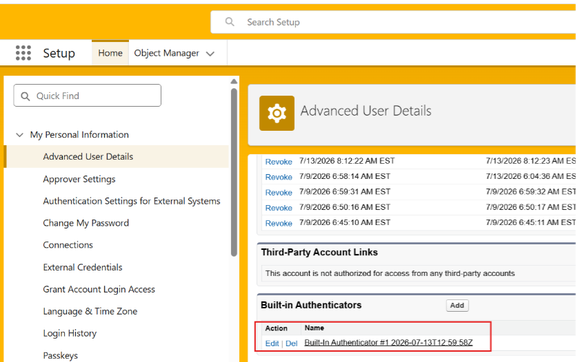 Advanced User Details