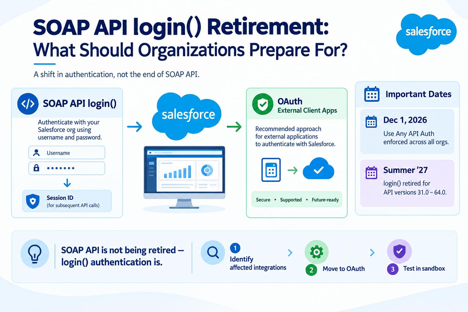Salesforce SOAP API login() Retirement